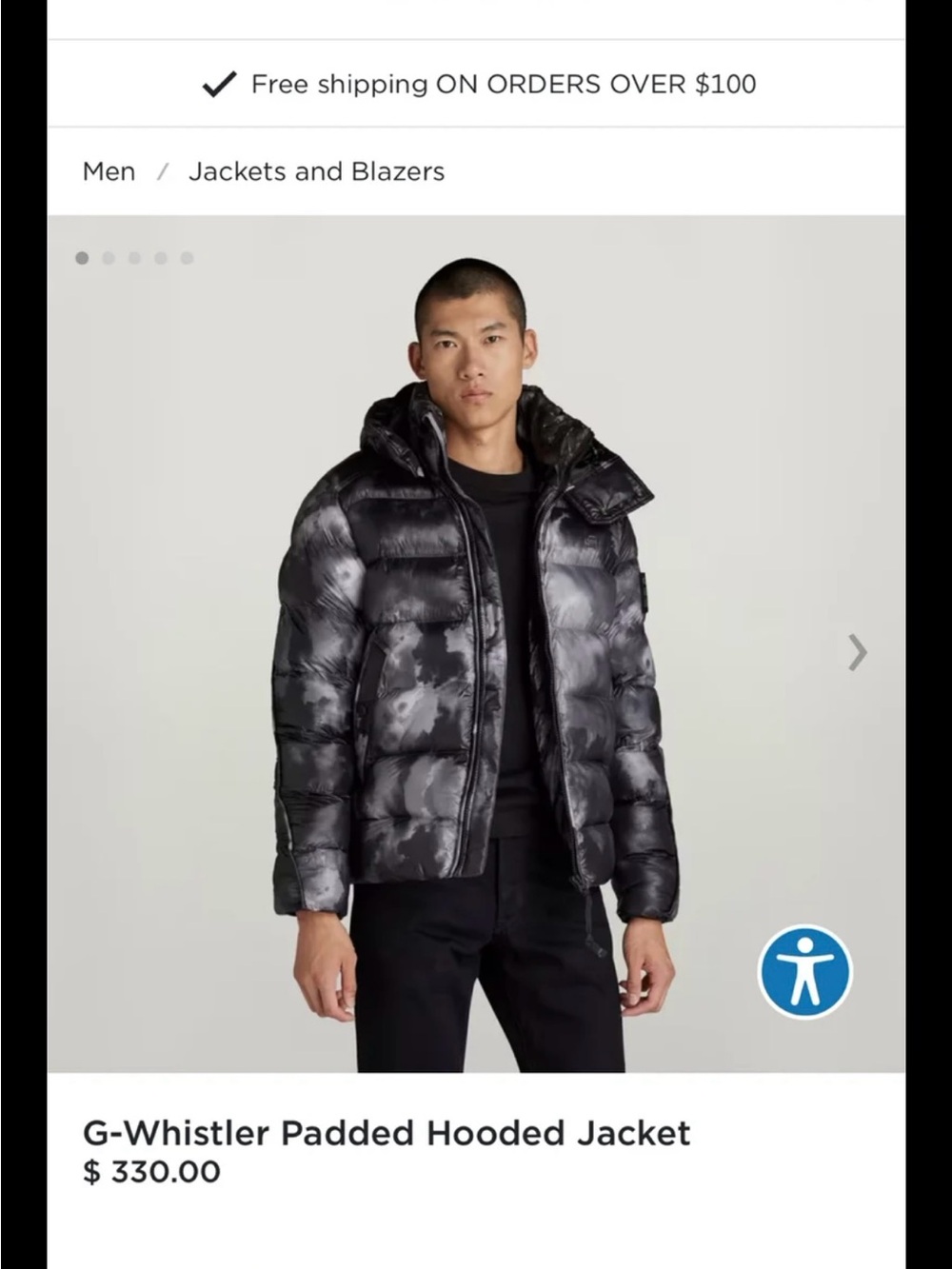 G-star raw puffer jacket with beanie